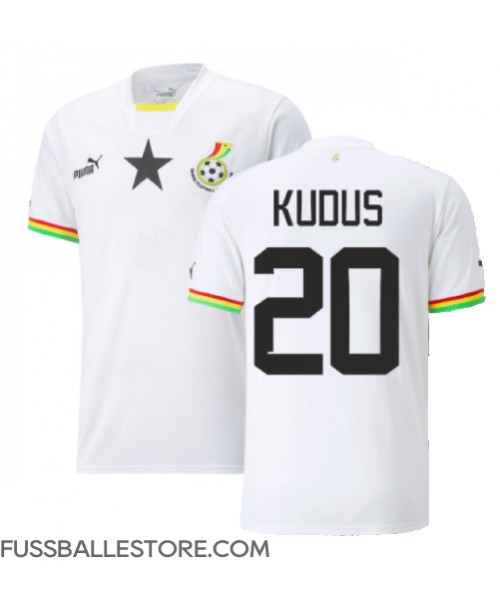 Günstige Ghana Mohammed Kudus #20 Heimtrikot WM 2022 Kurzarm